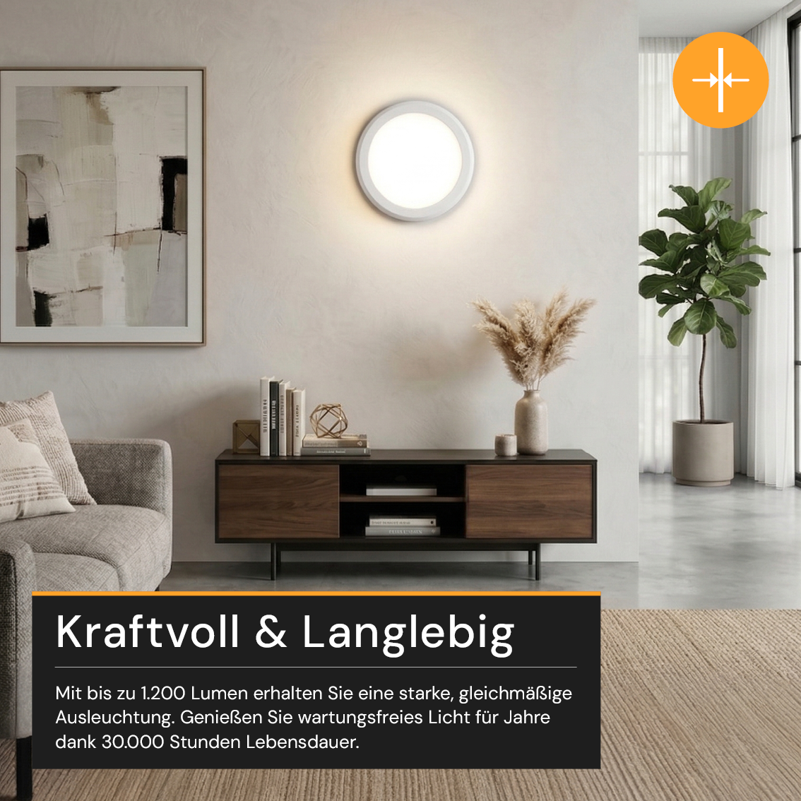 LED CCT Panel, Ein-/Aufbau, 12 W, 1200 lm, Ø165 mm, 5CCT (2700 K– 5700 K), Lochdurchm. variabel, Anschlussbox.