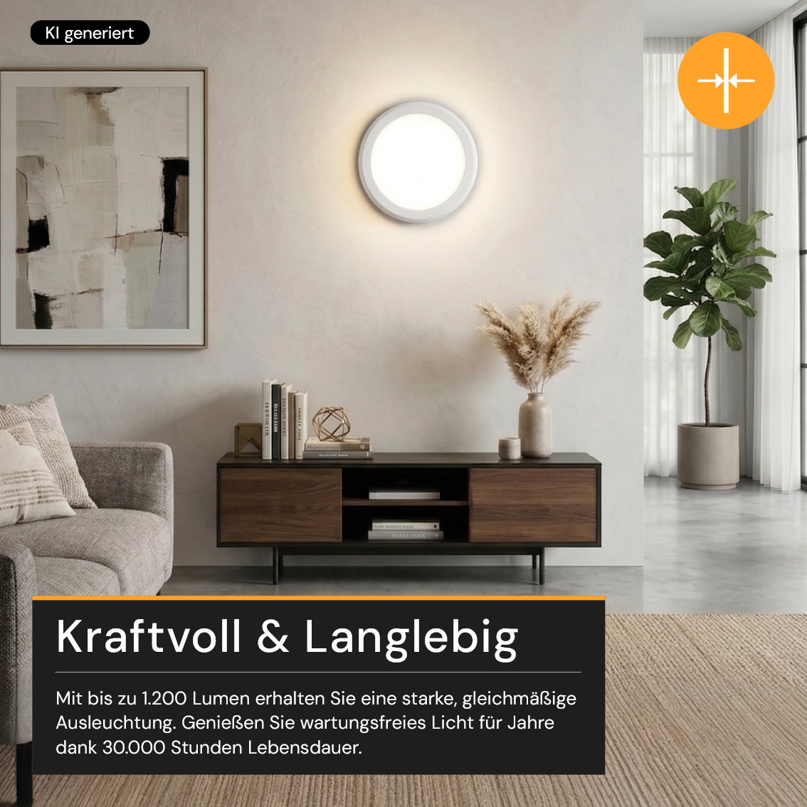 LED CCT Panel, Ein-/Aufbau, Bewegungssensor, 12 W, 1200 lm, Ø165 mm, 5CCT (2700 K– 5700 K), Lochdurchm. variabel, Anschlussbox