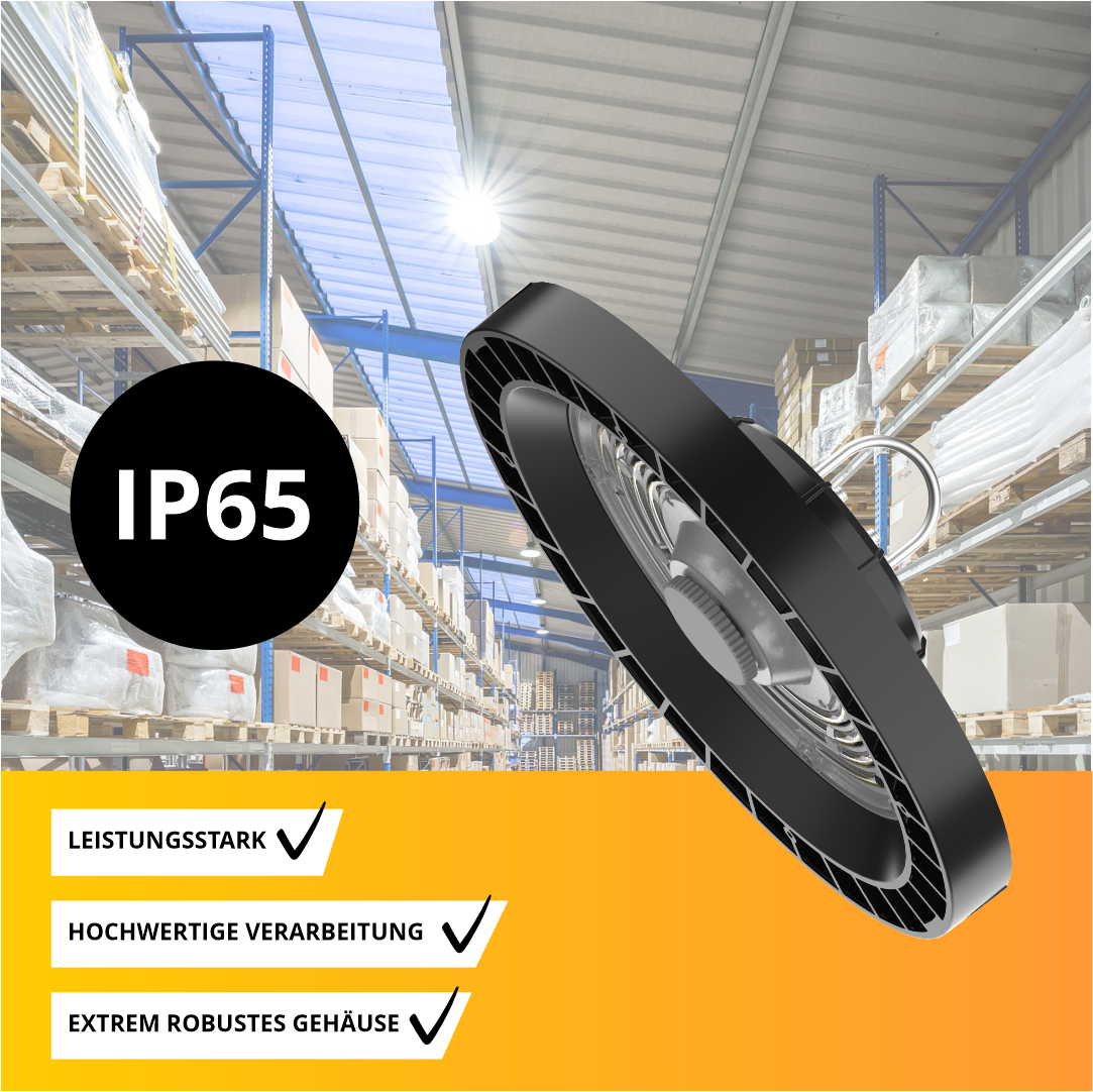 LED-HighBay, UFO, 200 W, 28000 lm, 4000 K (neutralweiß), IP65,LIFUD, LUMILEDS LEDs.