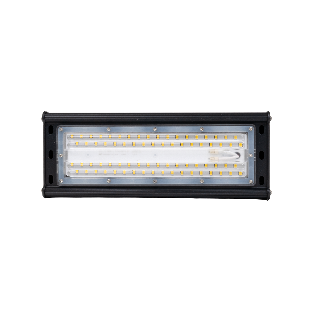 LED-Hallenleuchte, linear, 50 W, 6000 lm, 5000 K (neutralweiß), IP65, ENEC-Zertifizierung, schwarz