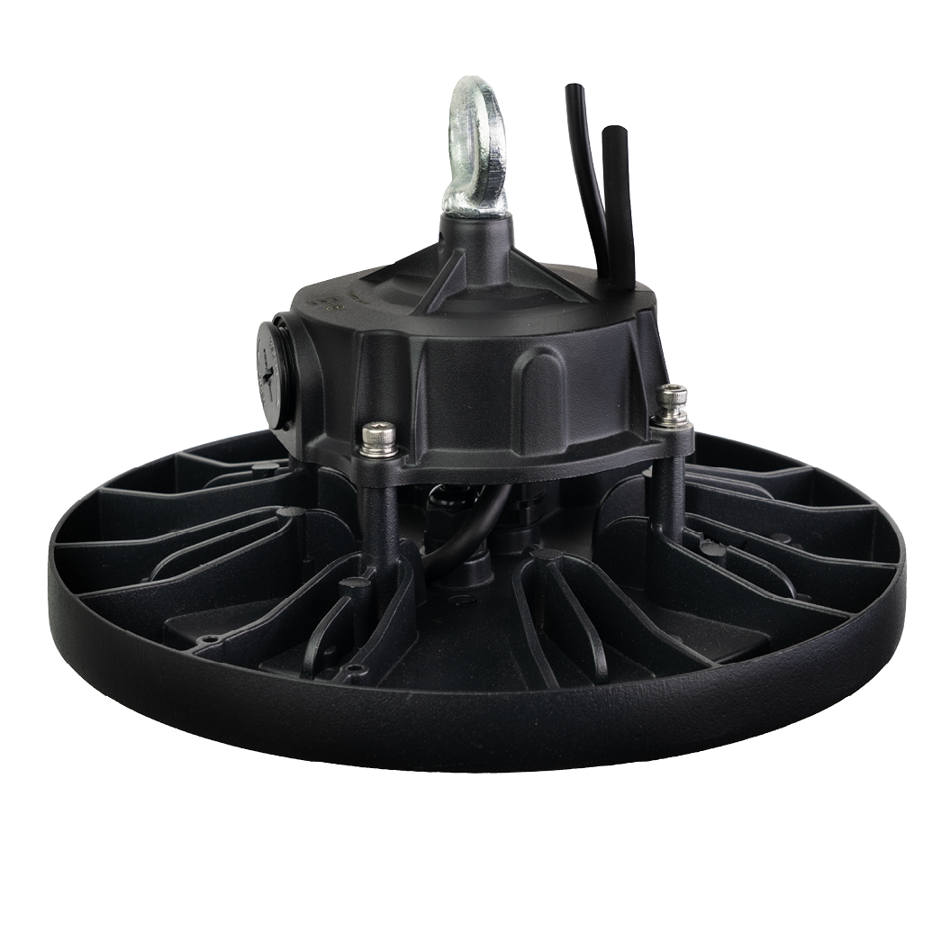 LED-HighBay, Sensor-Ready, UFO, anpassbare Leistung 60-100 W, 4000 K (neutralweiß), 9600-16000 lm, dimmbar, 60°/90°/120° Abstrahlwinkel, IP65, MOSO, hohe Energieeffizienz