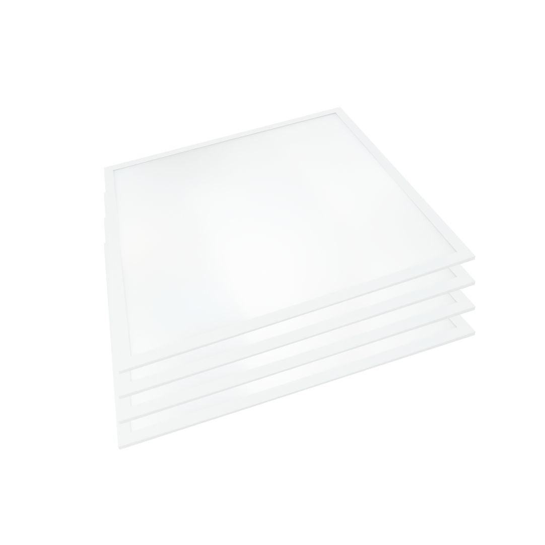 4er Pack LED-Panels, 36 W, 62x62 cm, 4000K, 25000 h.