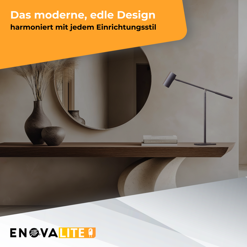 LED-Tischleuchte, schwarz, aus Aluminium, 1-flammig, GU10-Fassung, IP20.