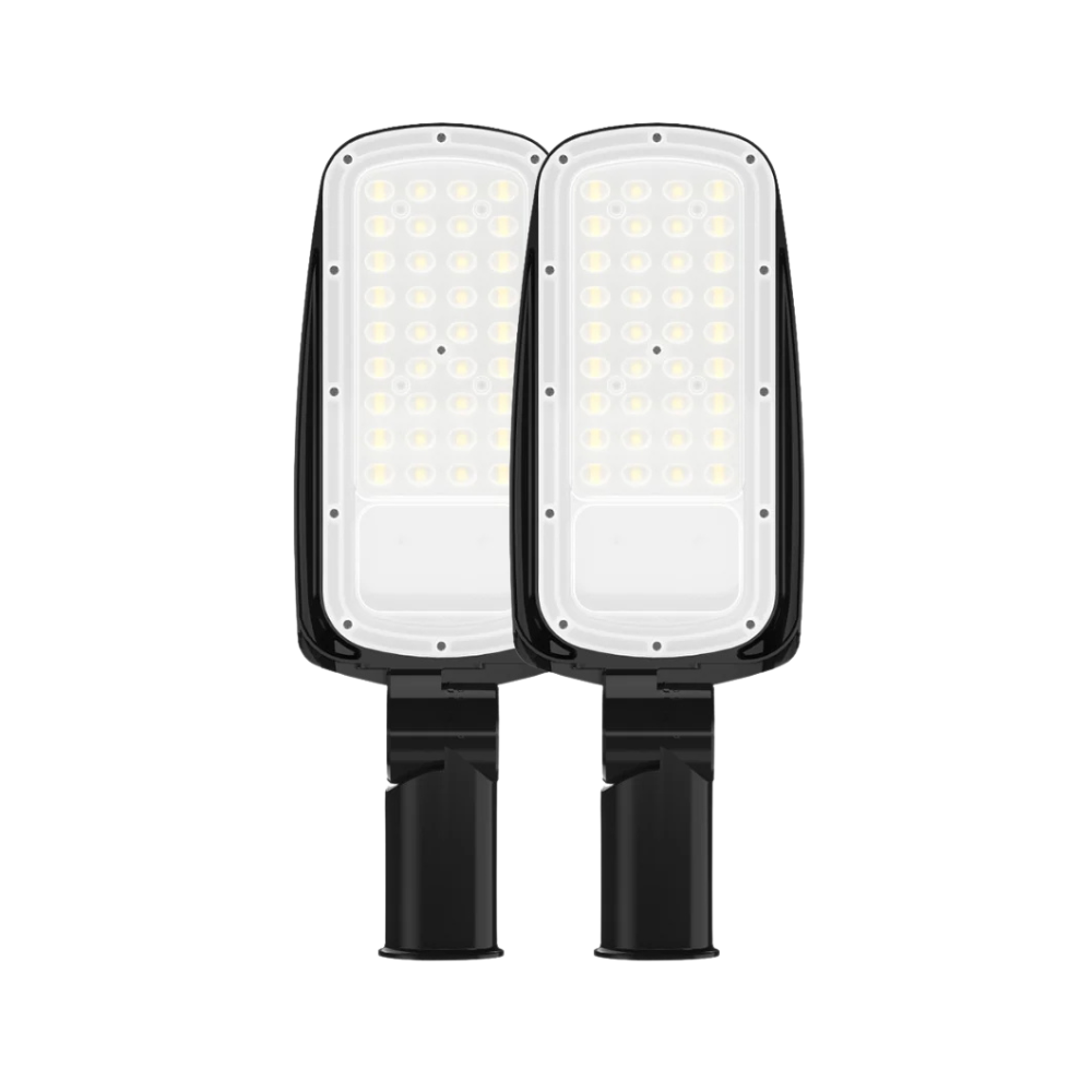 2er Pack LED-Straßenleuchte, 30 W, 4200 lm, 5000 K (neutralweiß), IP65.