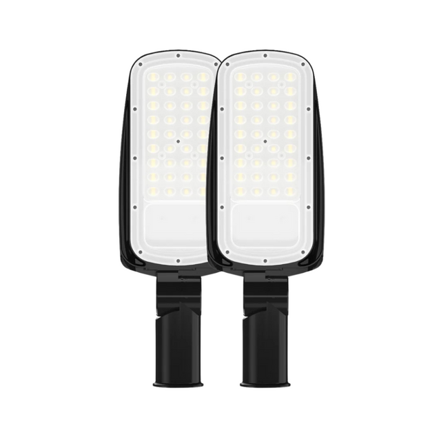 2er Pack LED-Straßenleuchte, 30 W, 4200 lm, 5000 K (neutralweiß), IP65.
