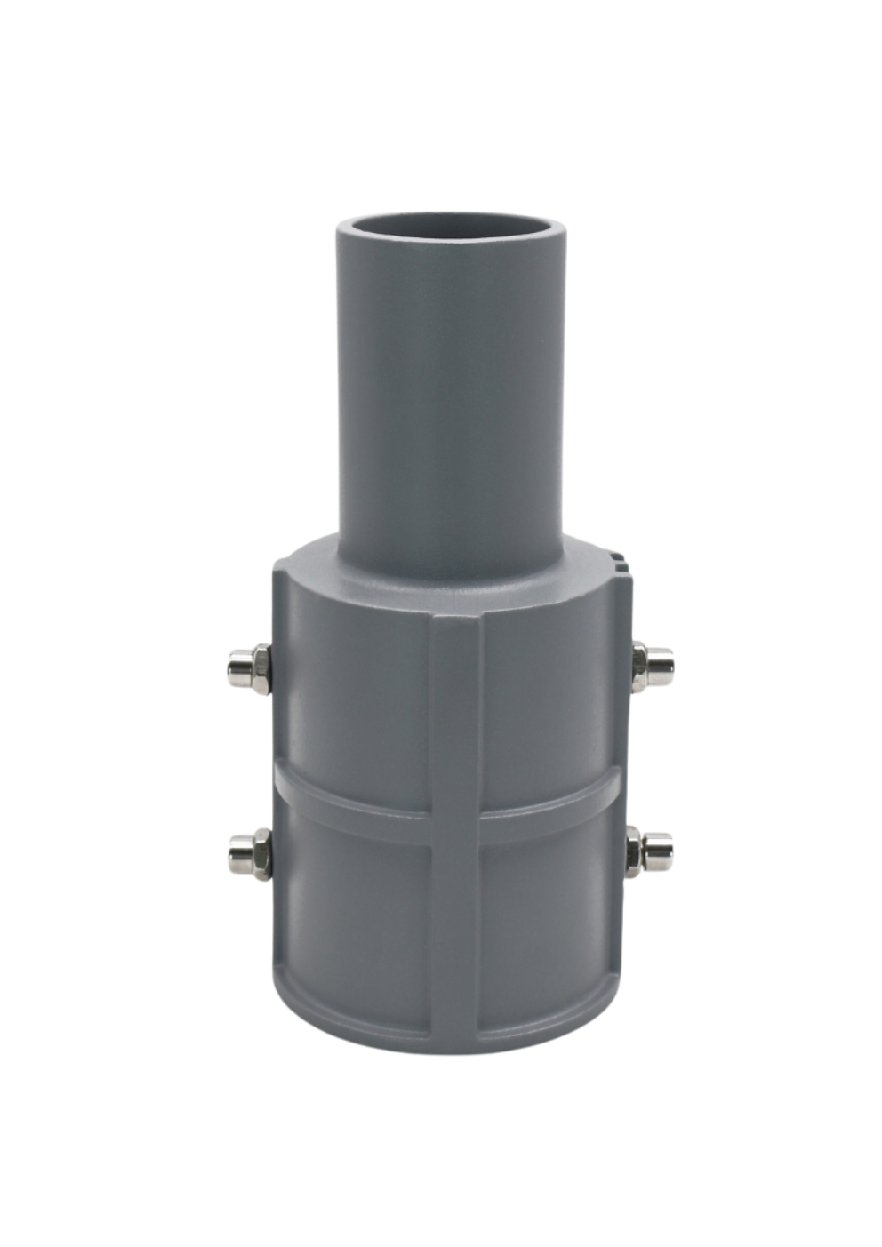 Straßenleuchten Adapter, 80 zu 60 mm, in grau, fix.