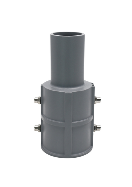 Straßenleuchten Adapter, 80 zu 60 mm, in grau, fix.