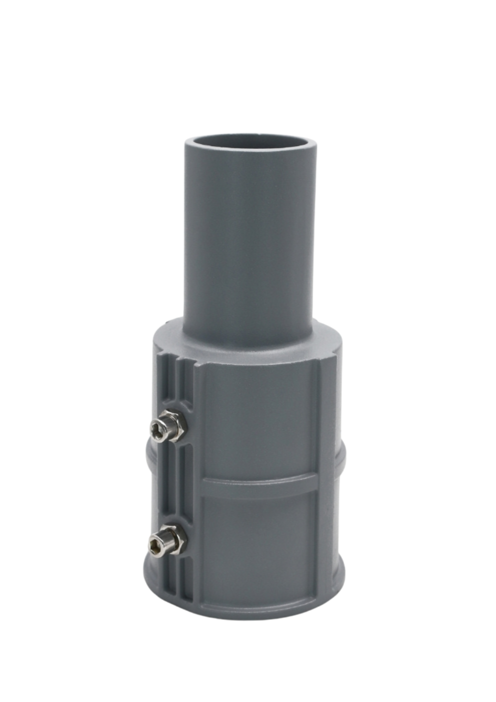 Straßenleuchten Adapter, 80 zu 60 mm, in grau, fix.