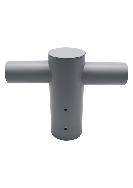 Straßenleuchten Adapter, 2-fach, 80 zu 60 mm, in Grau, fix.