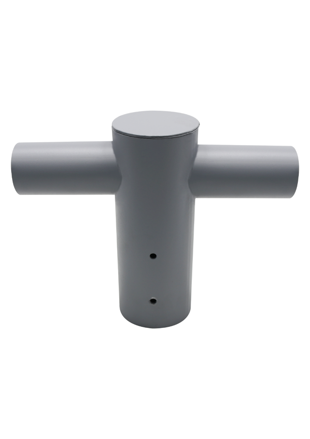 Straßenleuchten Adapter, 2-fach, 80 zu 60 mm, in Grau, fix.