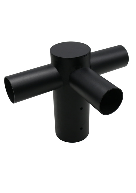 Straßenleuchten Adapter, 3-fach, 80 zu 60 mm, in Schwarz, fix.