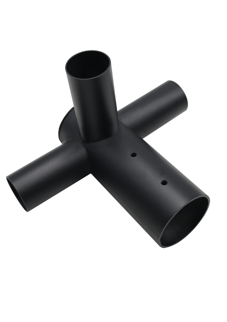 Straßenleuchten Adapter, 3-fach, 80 zu 60 mm, in Schwarz, fix.