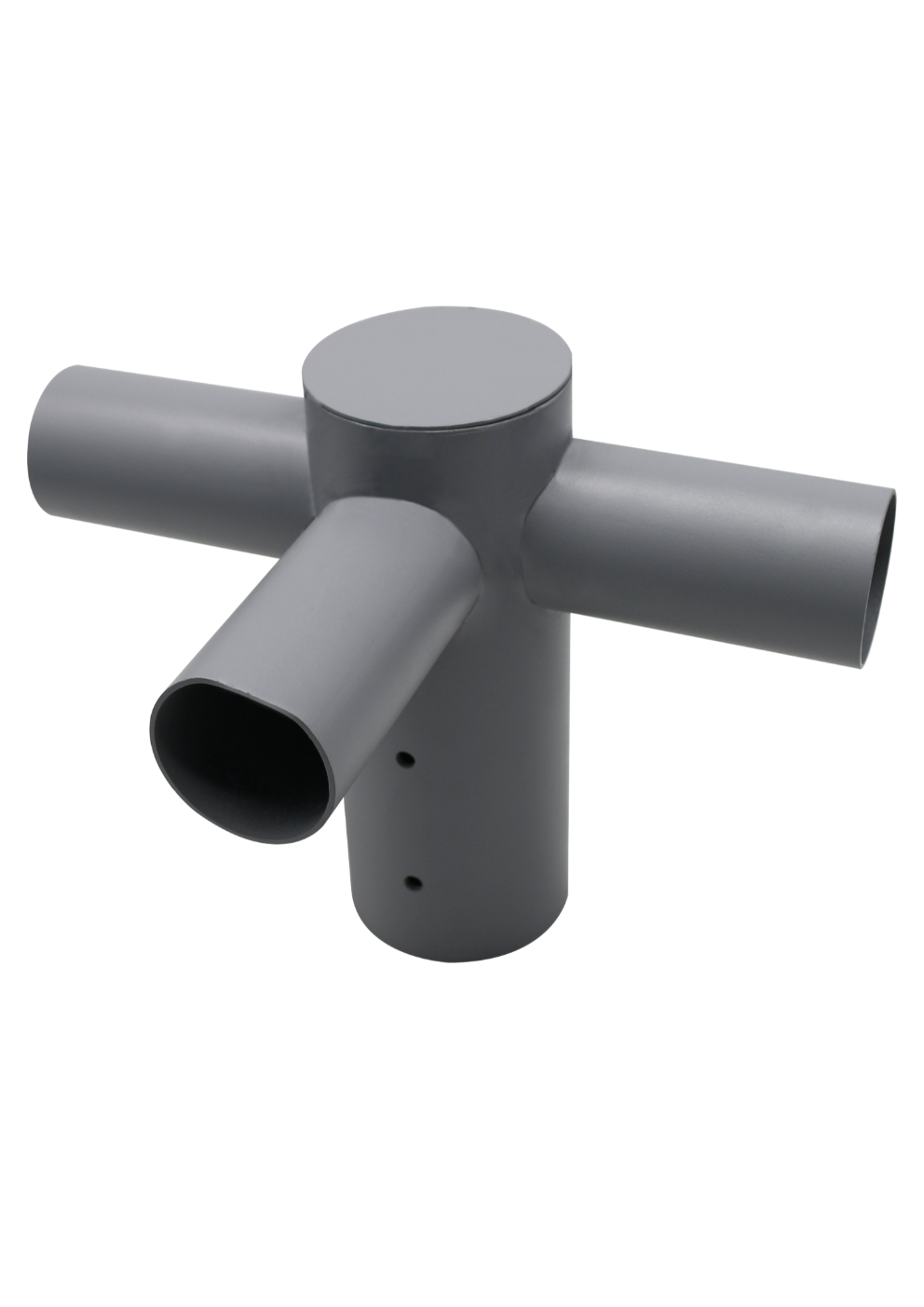 Straßenleuchten Adapter, 3-fach, 80 zu 60 mm, in Grau, fix.