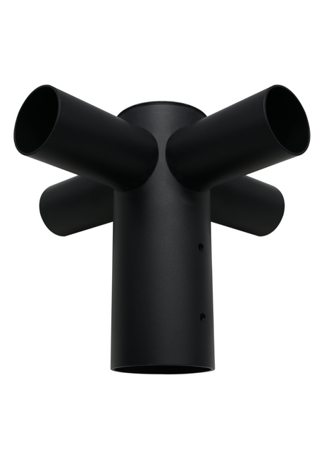 Straßenleuchten Adapter, 4-fach, 80 zu 60 mm, in Schwarz, fix.