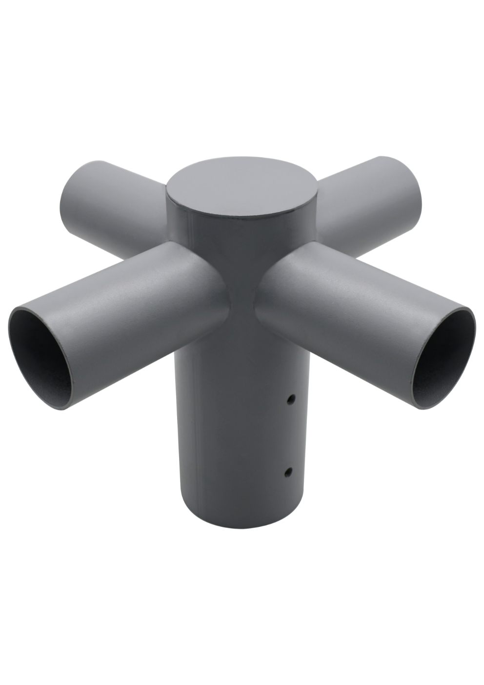 Straßenleuchten Adapter, 4-fach, 80 zu 60 mm, in Grau, fix.