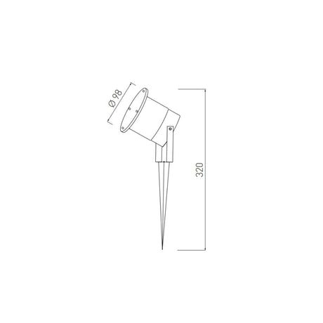 LED Gartenleuchte, Spot, GU10, IP65, schwarz.