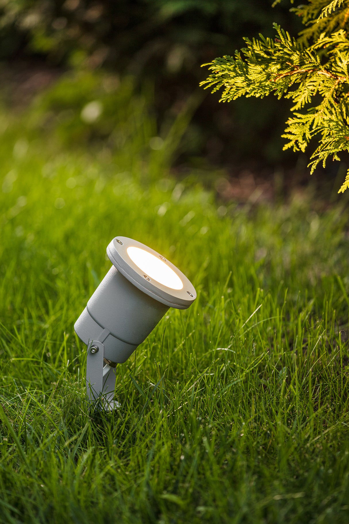 LED Gartenleuchte, Spot, GU10, IP65, grau  Lichttechnik24.de.