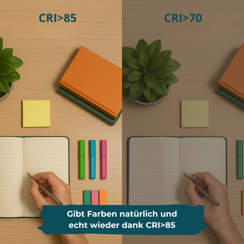 LED-Schreibtischlampe, Doppelkopf, in Weiß, dimmbar, 5 Farbtemperaturstufen, 24 W, 800 lm, klemm- und verstellbare Monitorlampe.