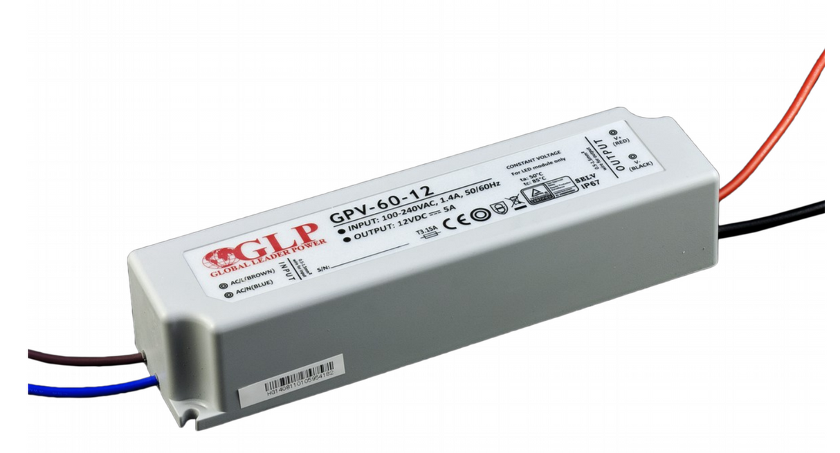 GPV-60: LED-Netzteil, 60 W Serie, IP67, 36 V DC, 1,67 A.
