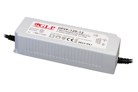 LED-Netzteil, 25 W, 12 V DC, 2 A, IP67, PFC Funktion.