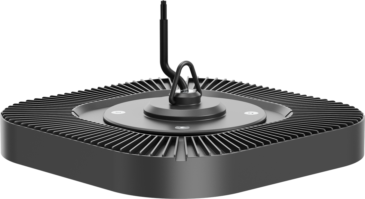 2er-Pack LED-HighBay, Hallenstrahler quadratisch, 150 W, 18000 lm, 5000 K (neutralweiß), IP65.