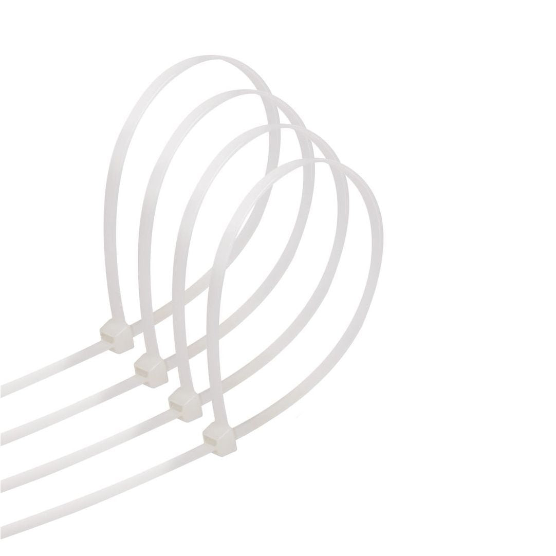 Kabelbinder, 40 Stk., 3,6 x 150 mm, weiß.