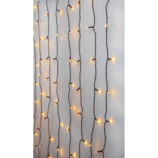 Lichtvorhang, 1,3 x 1,3 m, 80 LEDs, warmweiß.