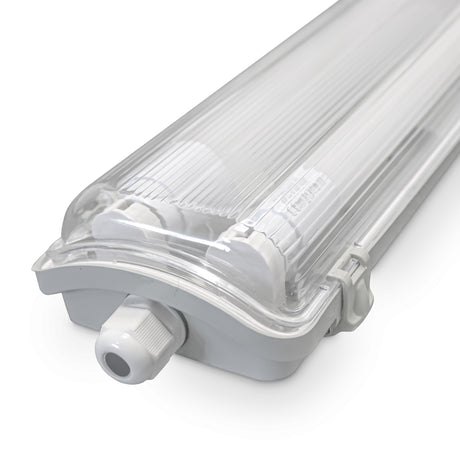 LED Wannenleuchte 120 cm, inkl 2x18W LED-Röhren T8, 4000K, IP65, IK08.