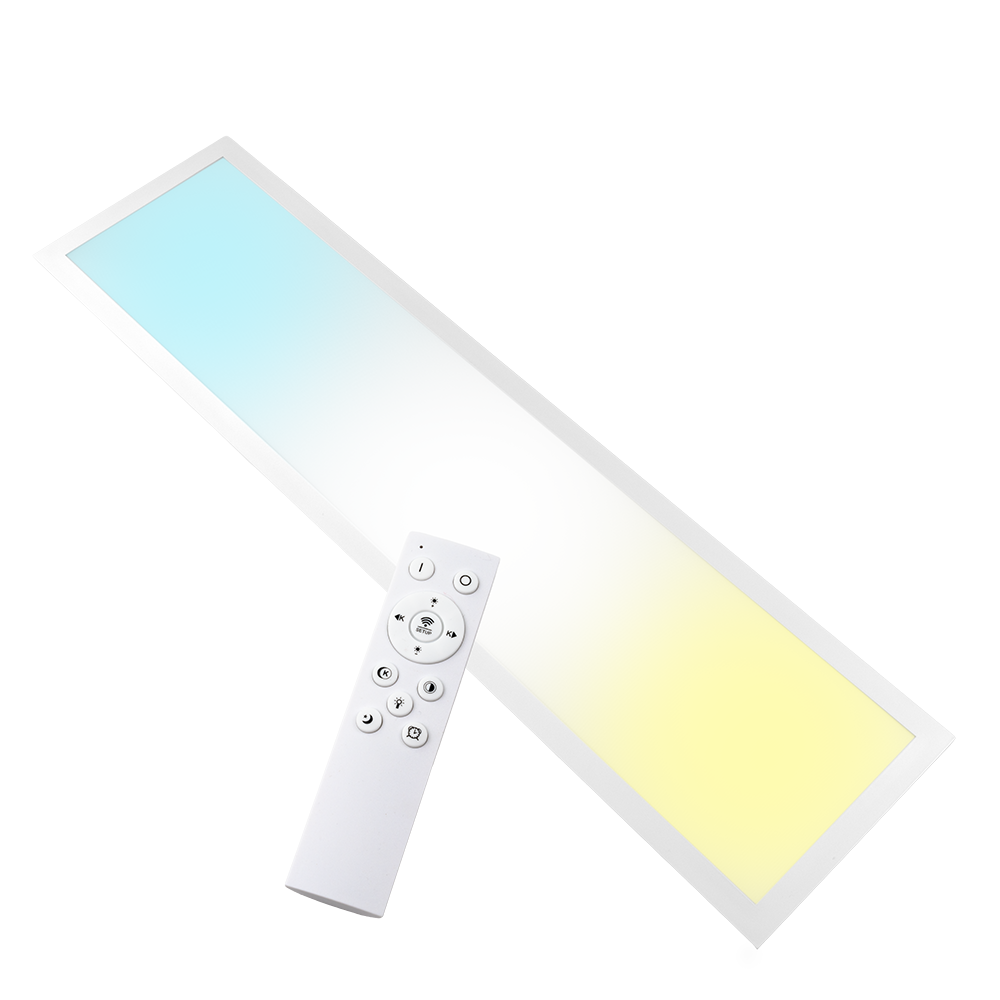 LUXULA LITEQ 80, LED-Panel mit Fernbedienung, 80×20 cm, weiß, 40 W, 4400 lm, UGR<19, Helligkeit und Lichtfarbe einstellbar