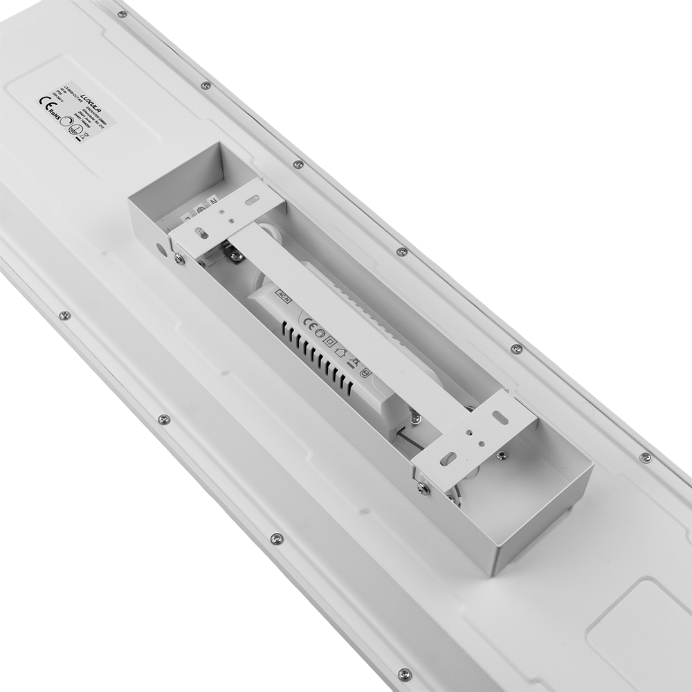 LUXULA LITEQ 100, LED-Panel mit Fernbedienung, 100×25 cm, weiß, 40 W, 4400 lm, UGR<19, Helligkeit und Lichtfarbe einstellbar