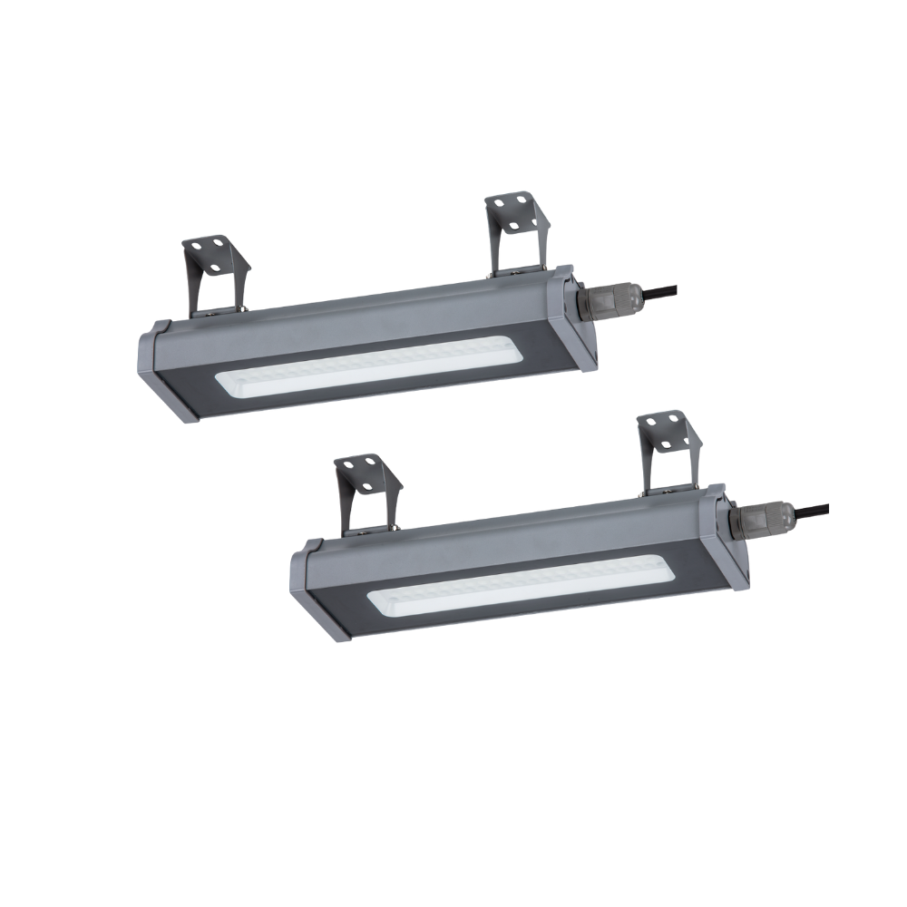 LED-Hallenleuchte, linear, 50 W, 6200 lm, 5000 K (neutralweiß), IP65, grau