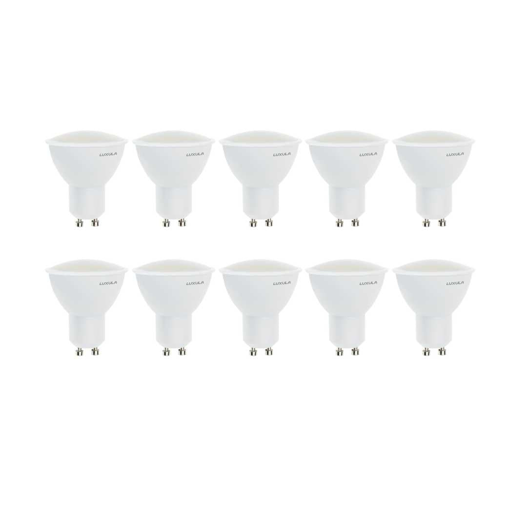 10er Pack LED Leuchtmittel GU10, MR16, 5W, 436lm, 2700K.