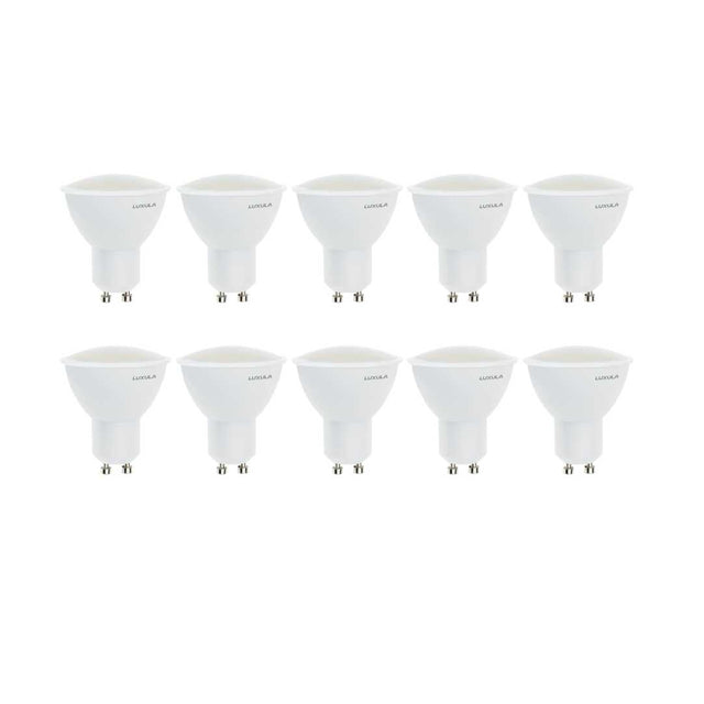 10er Pack LED Leuchtmittel GU10, MR16, 5W, 436lm, 2700K.