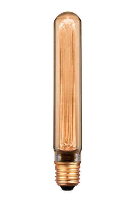 LED Filament Leuchtmittel, Vintage Dekoleuchte, Röhre T30, E27, 2.3W, 65lm, 1800K, dimmbar.