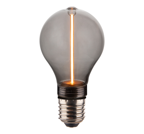 LED Filament Leuchtmittel, LINE, Smoke, Bulb A60, E27, 2W, 40lm, 1800K, dimmbar.