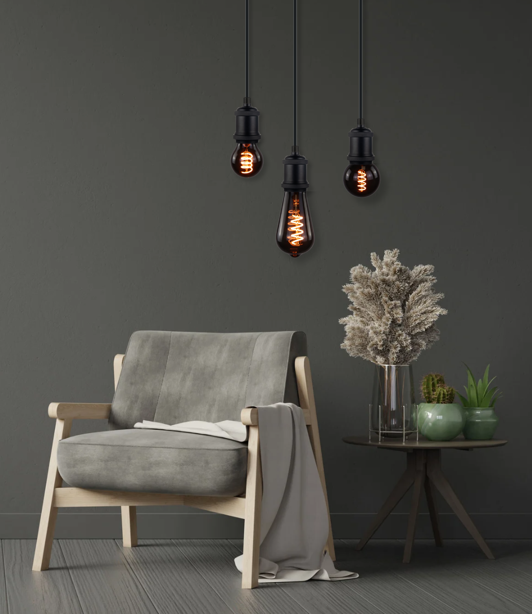 LED Filament Leuchtmittel, SPIRAL, Globe G95, E27, 4W, 40lm, 1800K, dimmbar.