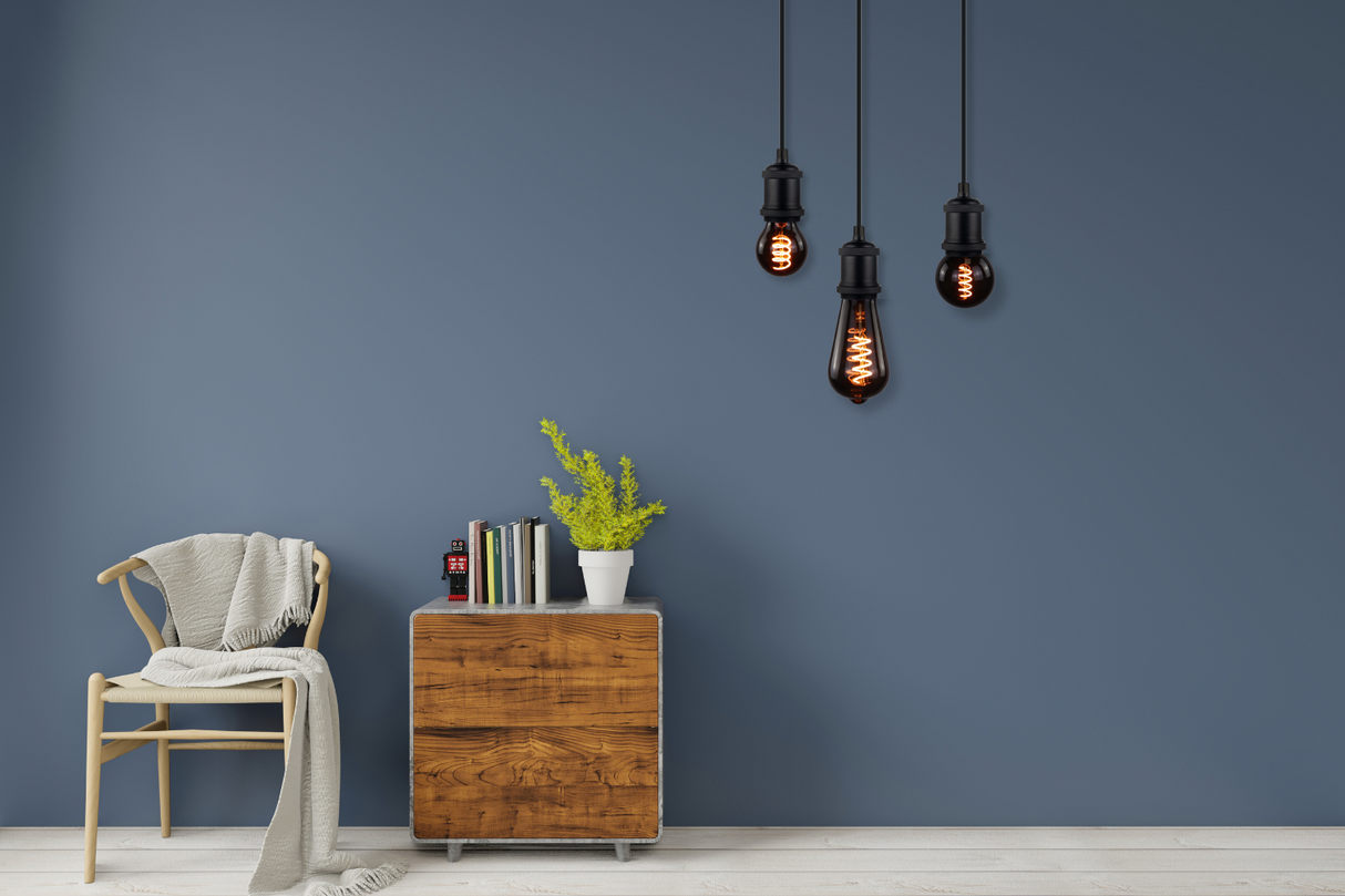 LED Filament Leuchtmittel, SPIRAL, Edison ST64, E27, 4W, 40lm, 1800K, dimmbar.