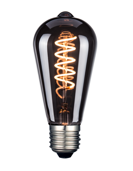 LED Filament Leuchtmittel, SPIRAL, Edison ST64, E27, 4W, 40lm, 1800K, dimmbar.