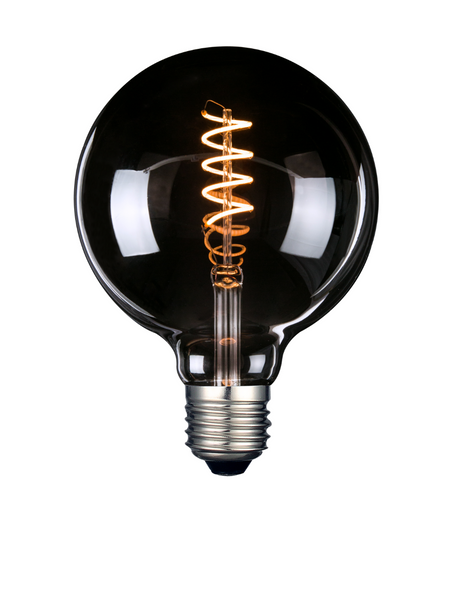 LED Filament Leuchtmittel, SPIRAL, Globe G95, E27, 4W, 40lm, 1800K, dimmbar.