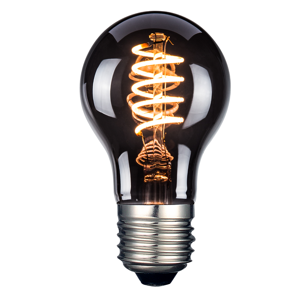 LED Filament Leuchtmittel, SPIRAL, Bulb A60, E27, 4W, 40lm, 1800K, dimmbar