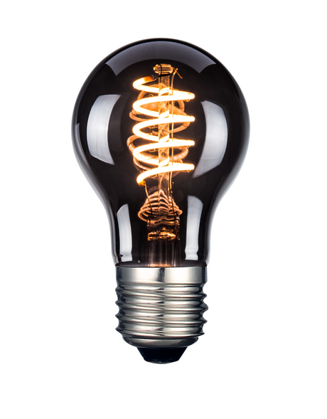 LED Filament Leuchtmittel, SPIRAL, Bulb A60, E27, 4W, 40lm, 1800K, dimmbar.