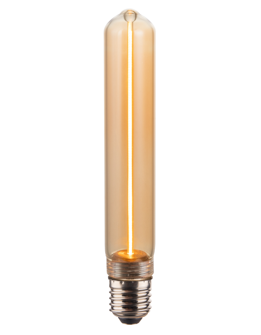 LED Filament Leuchtmittel, TUBE LINE, Amber, E27, T30, 2W, 65lm, 1800K, dimmbar.