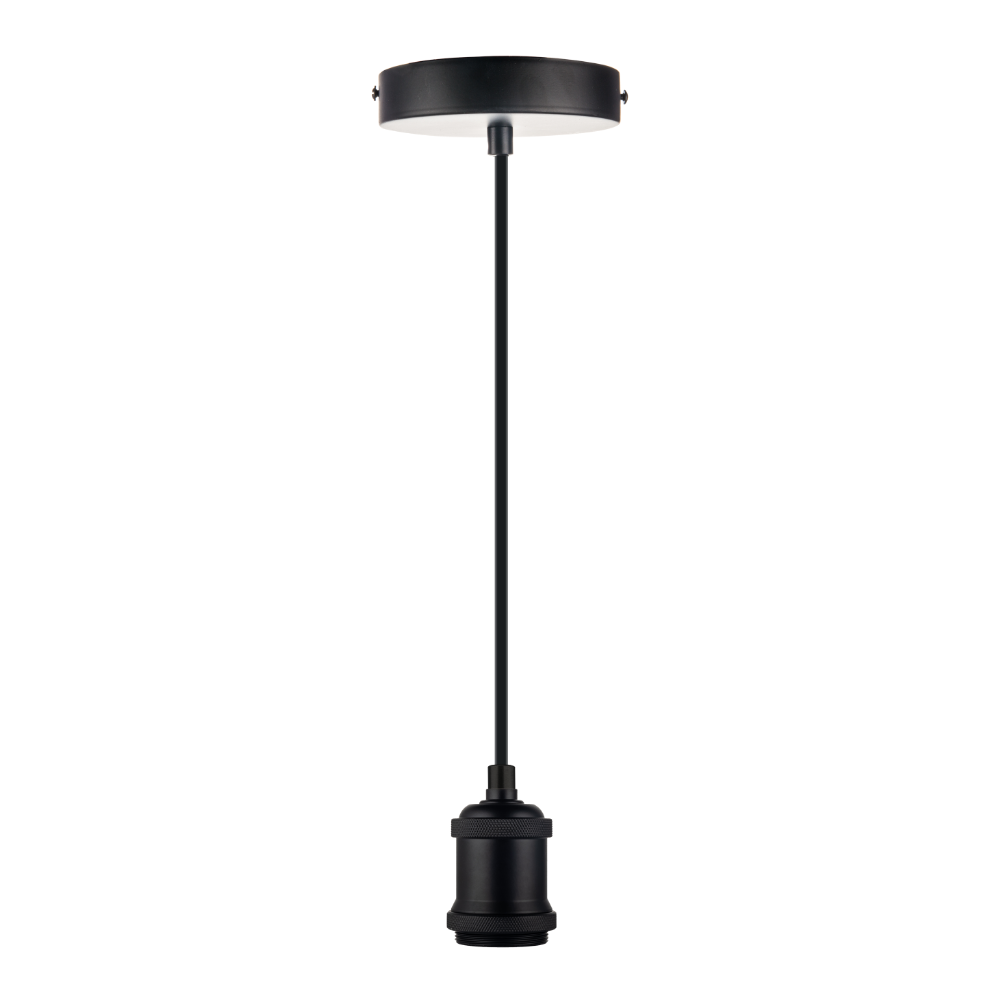 LED Filament Leuchtmittel JUPITER Globe, inkl schwarzer E27-Fassung mit Textilkabel, 4W, 200lm, 1800K, dimmbar.