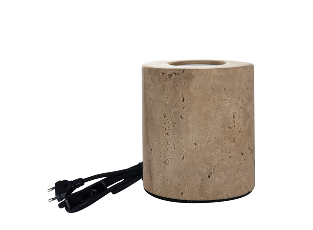 Tischleuchte E27, JAR, Zement, Textilkabel mit Schalter, exkl. Leuchtmittel.