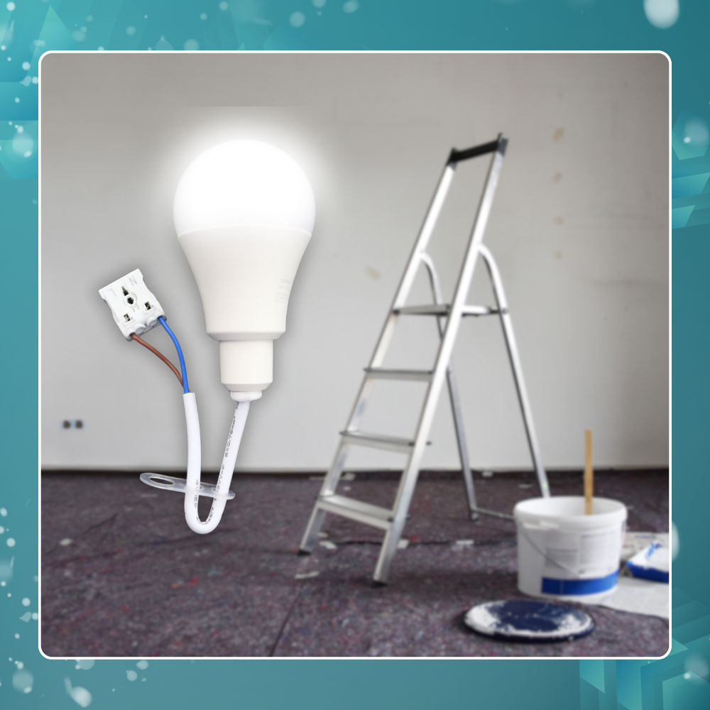 6er Set LED Renovierungslampe, 11W, 1150lm, 4000K, mit Kabel und Klemme.