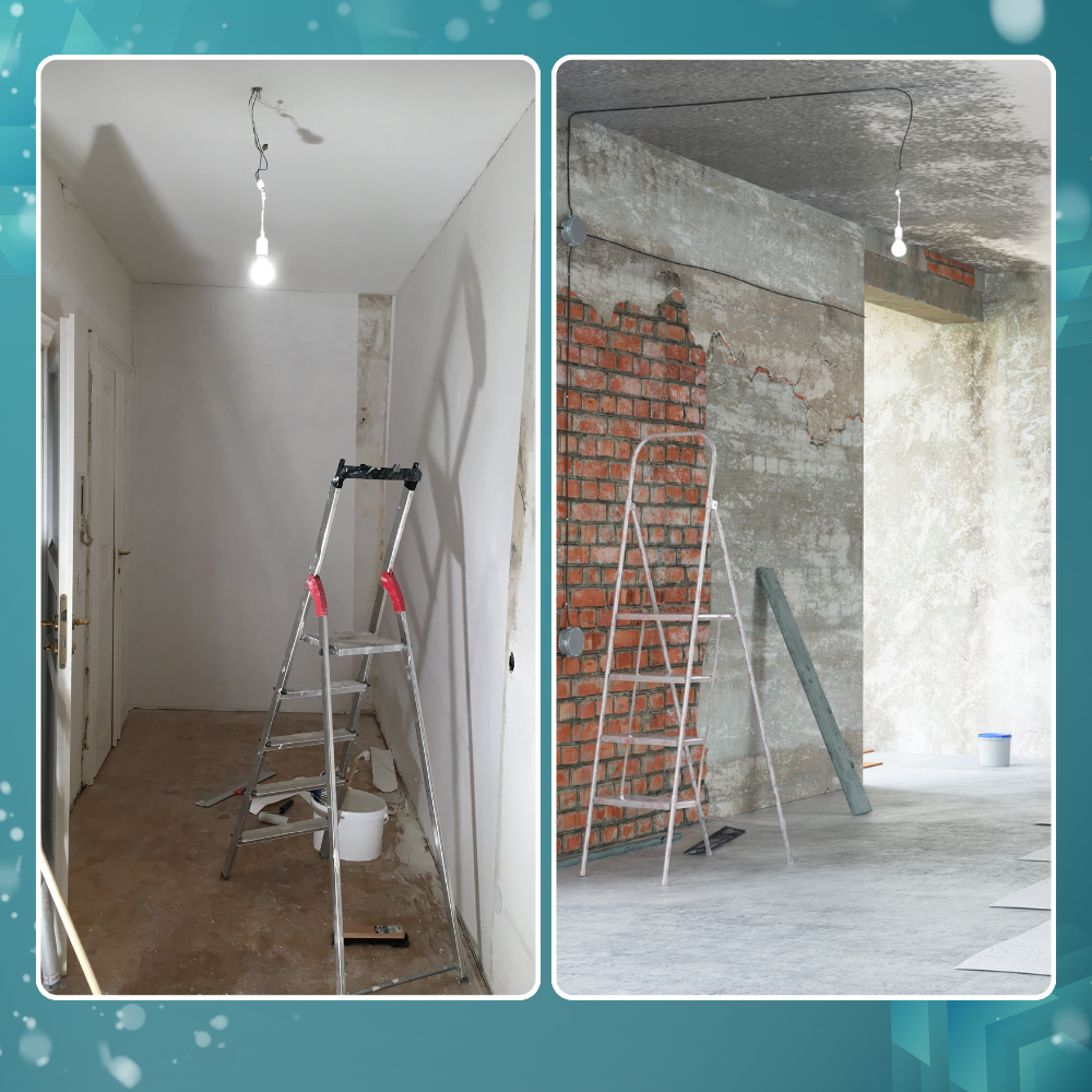 6er Set LED Renovierungslampe, 11W, 1150lm, 4000K, mit Kabel und Klemme.