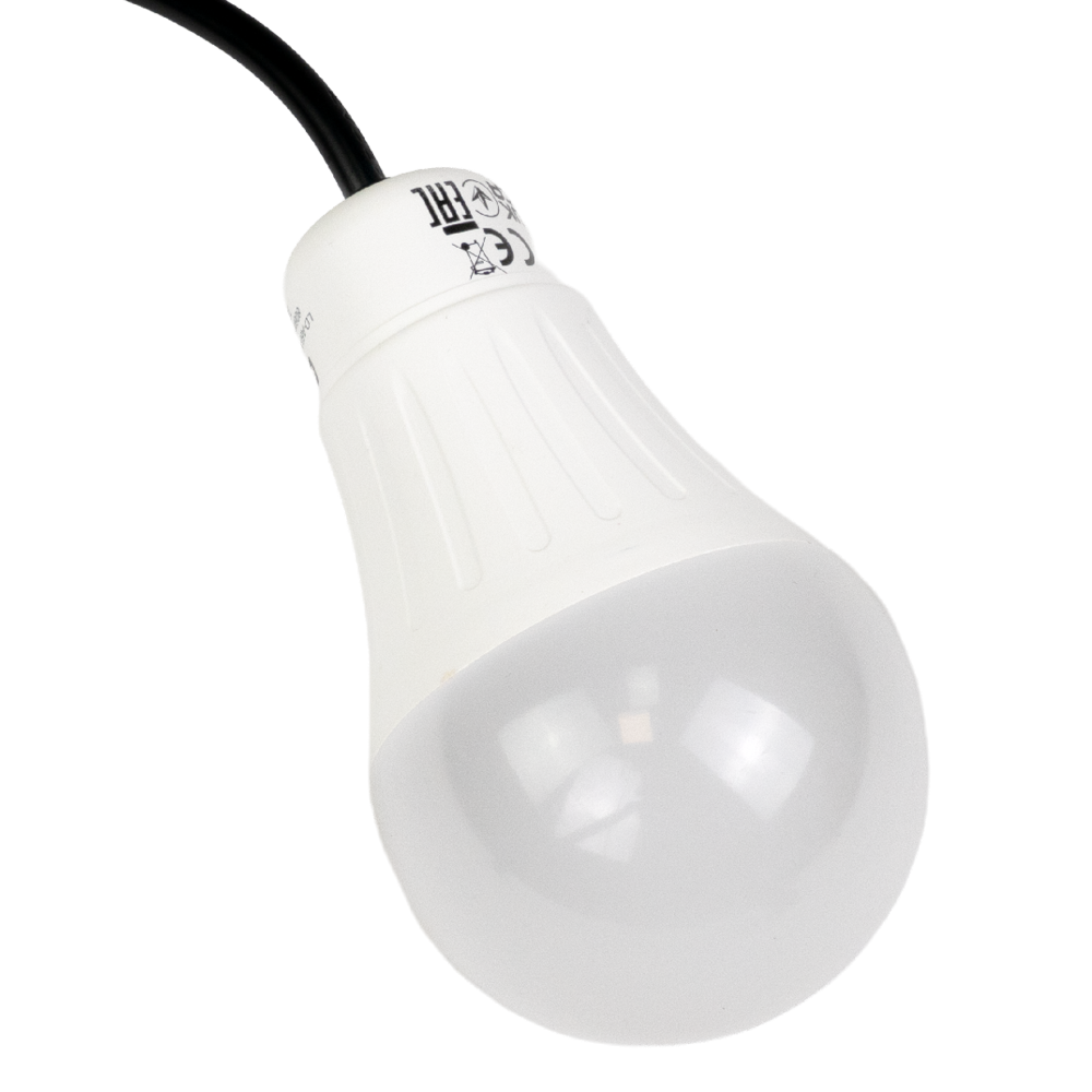 LED Renovierungslampe, 9W, 806lm, 4000K, mit Kabel und Klemme