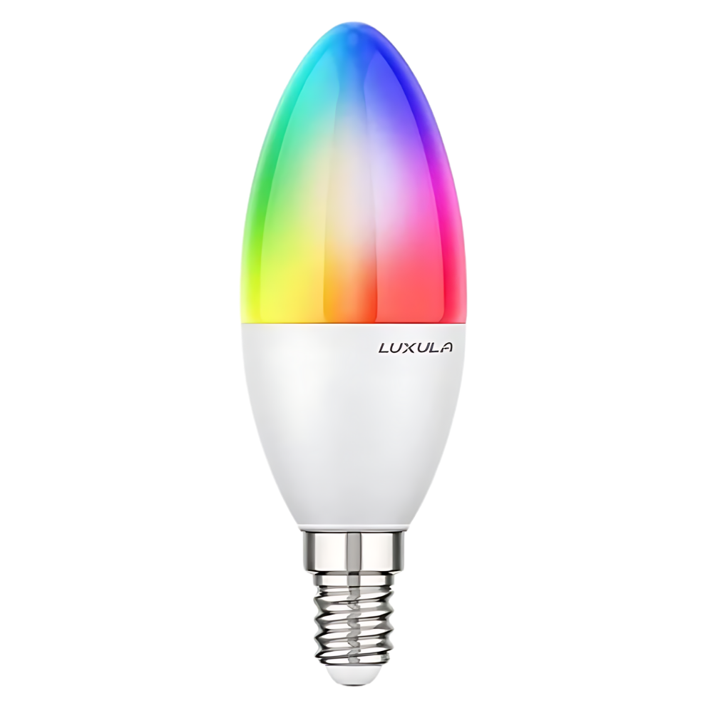 LED RGB+CCT Leuchtmittel, E14, Kerze B37, 5W, 464lm, SMART, Tuya App steuerbar, Kerze.