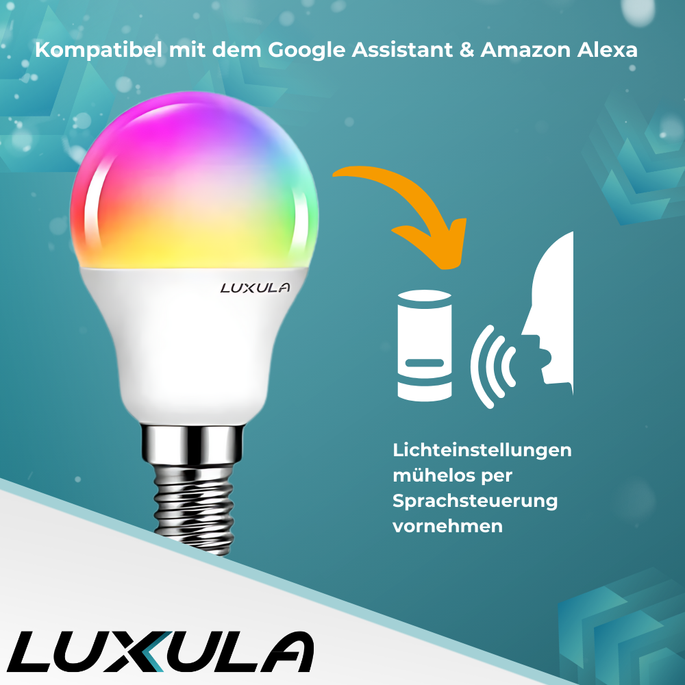 LED RGB+CCT Leuchtmittel, E14, Kerze B37, 5W, 454lm, SMART, Tuya App steuerbar, Minibulb.