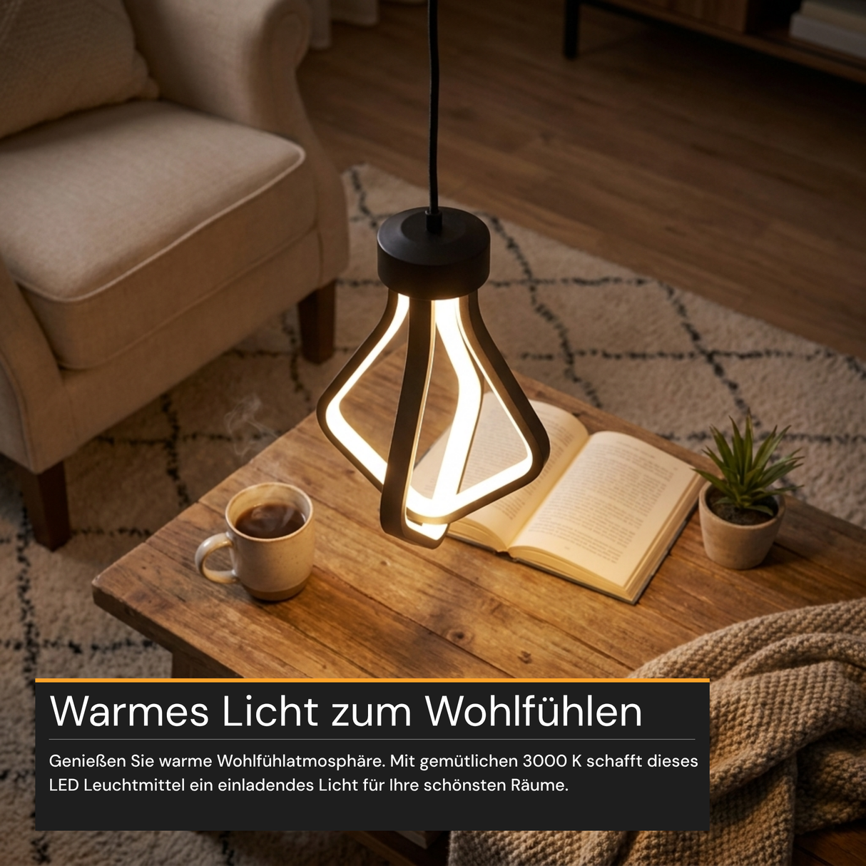 LED-Leuchtmittel, 12 W, 600 lm, 3.000 K, E27, Modernes Design, Dekobeleuchtung